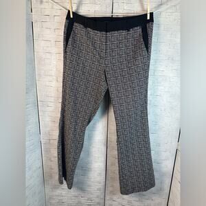 Lane Bryant black white plaid trouser dress pants with pockets plaid plus size